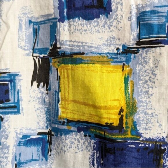 Vintage Guess 100% cotton short sleeve abstract print patchwork shirt - Picture 2 of 7